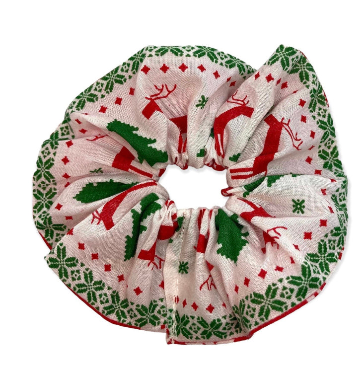Traditional Scandi festive Christmas scrunchies