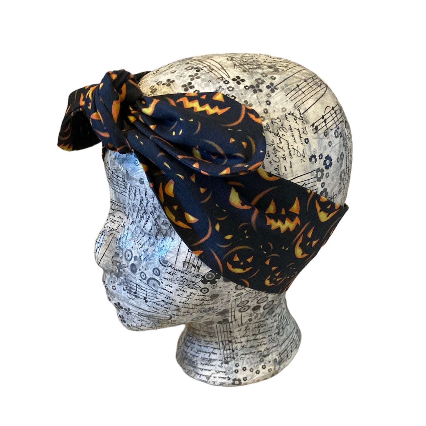 Spooky pumpkins on black headband