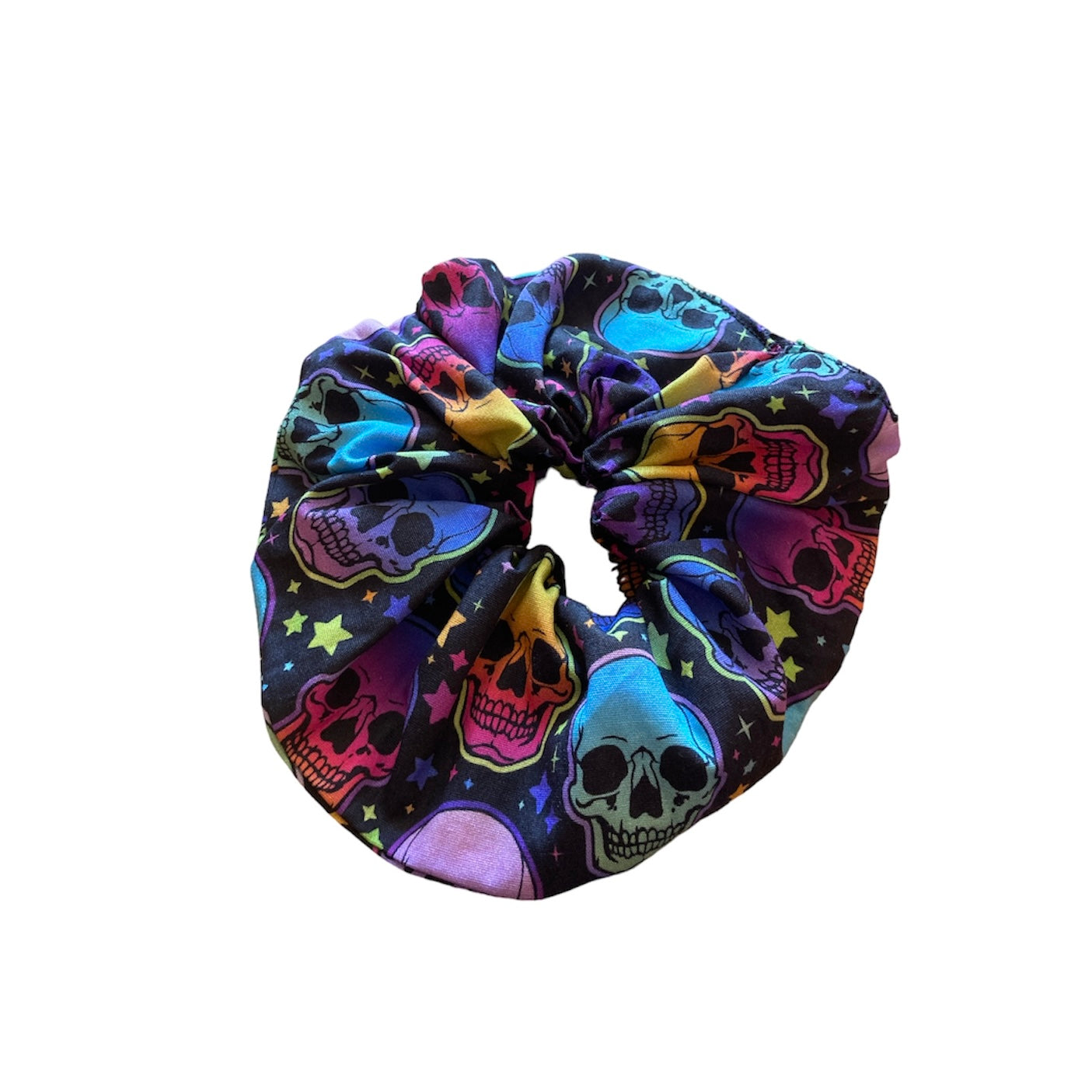 Rainbw skull scrunchies