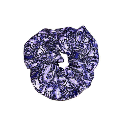 Purple tentacle cotton scrunchies