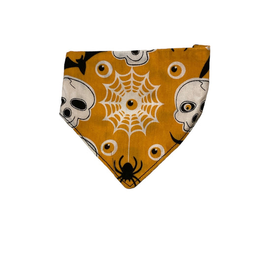 Orange Halloween elasticated cat bandana