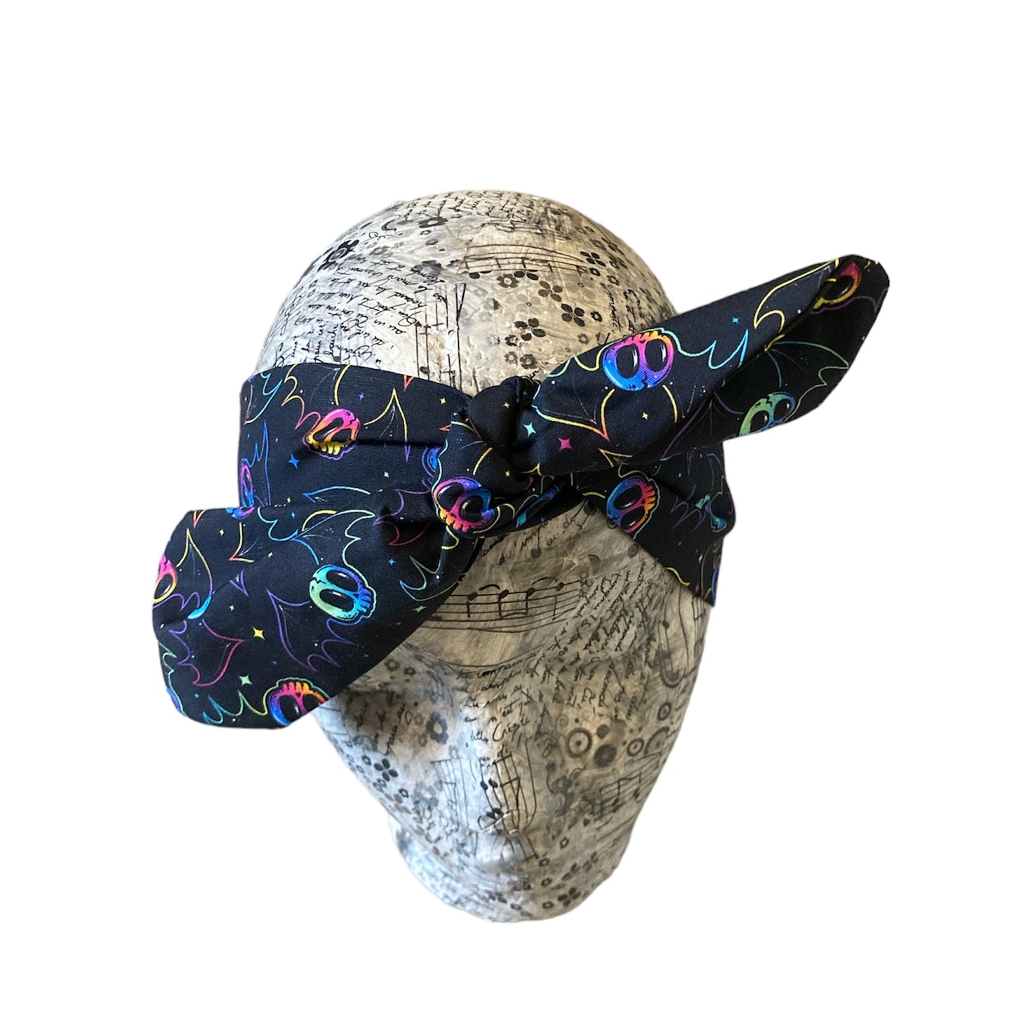 Rainbow skull Bats headband