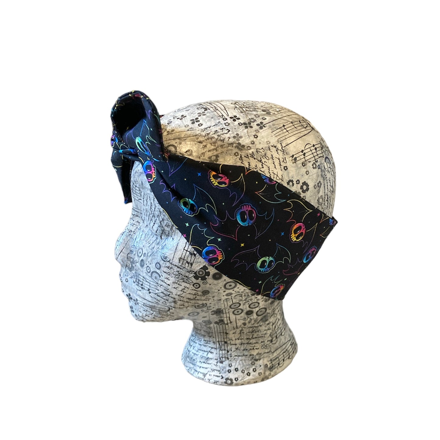 Rainbow skull Bats headband