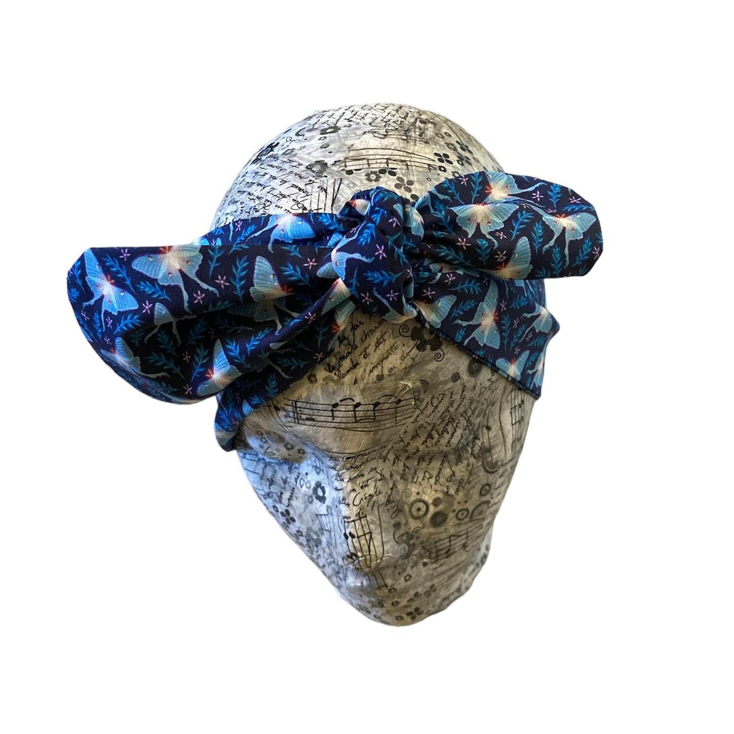 Blue lunar moth headband