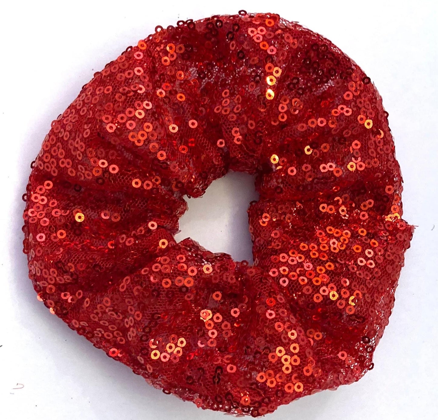 Festive sparkling sequin scrunchies