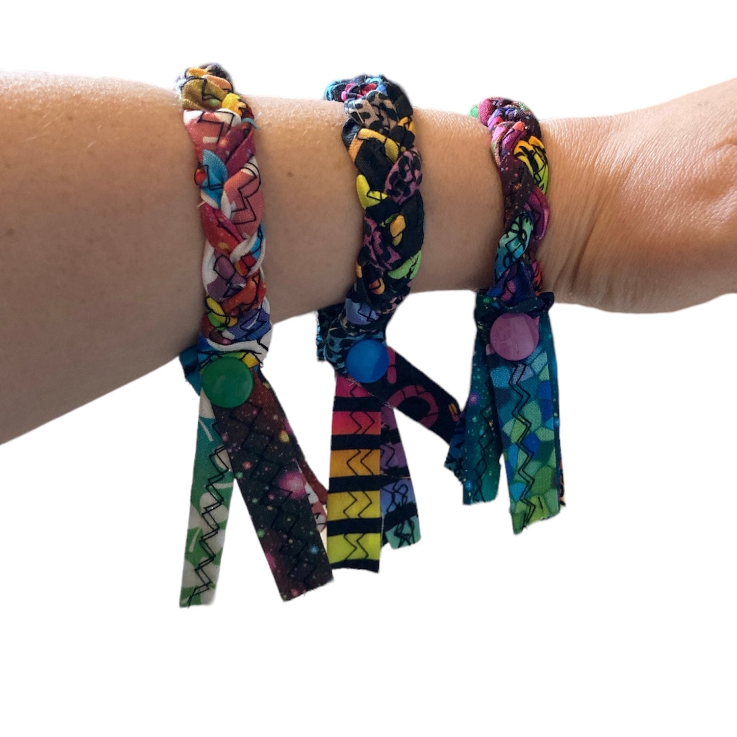 Scrap fabric bracelets