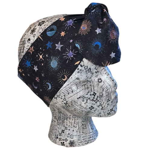 Star & moon self tie headband