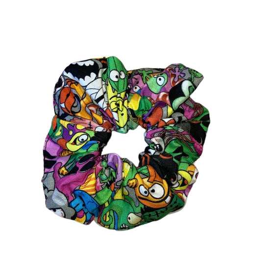 Colourful monster scrunchies