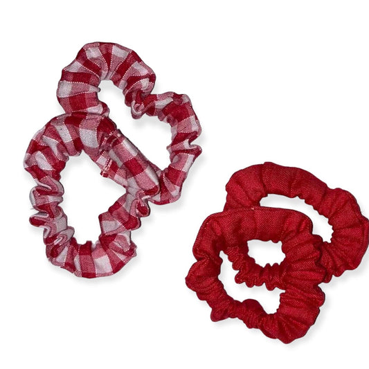 Pair of School colours mini scrunchies