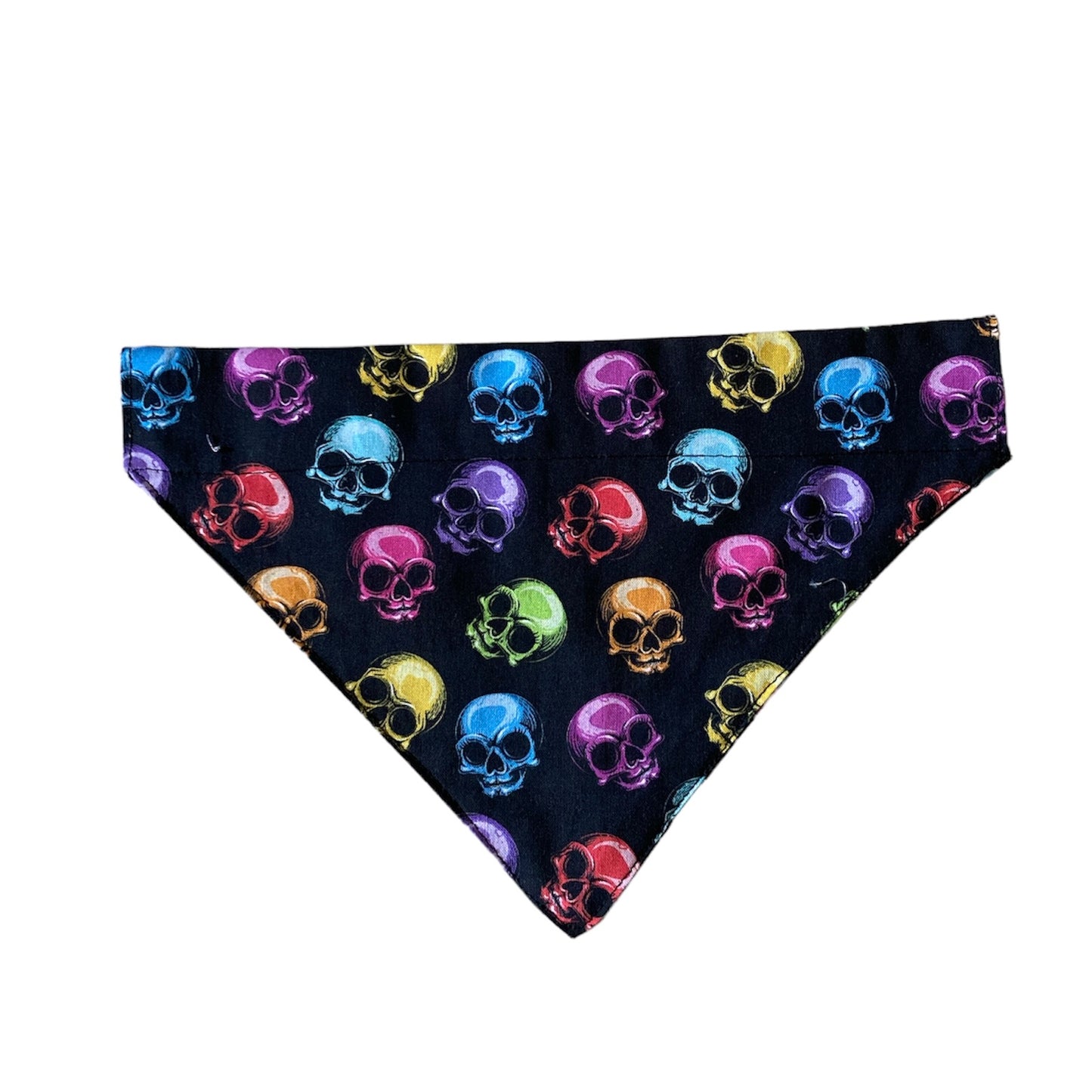 Rainbow skull dog bandana
