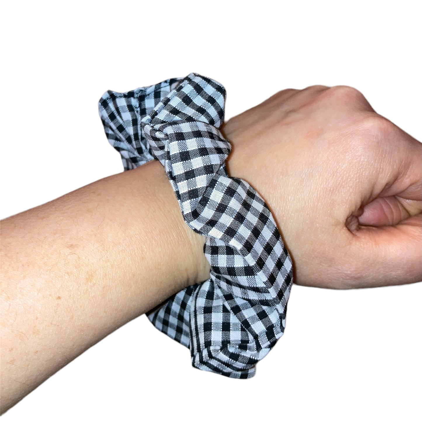 Black gingham Scrunchie